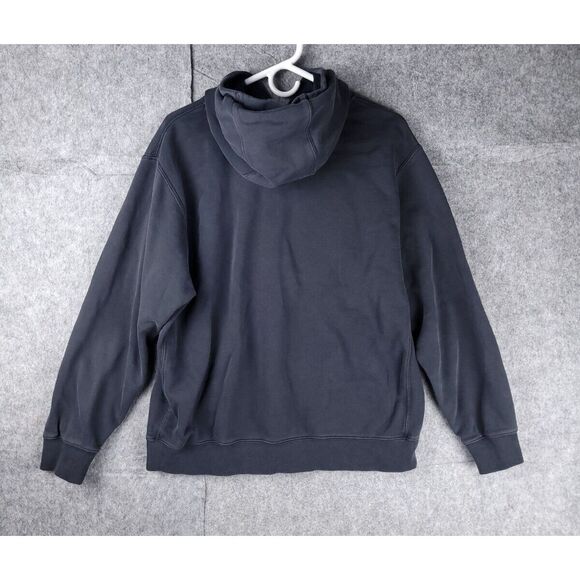 Nike Hoodie Women's Large Sweatshirt Black Swoosh *Stains Oversized - Picture 2 of 9